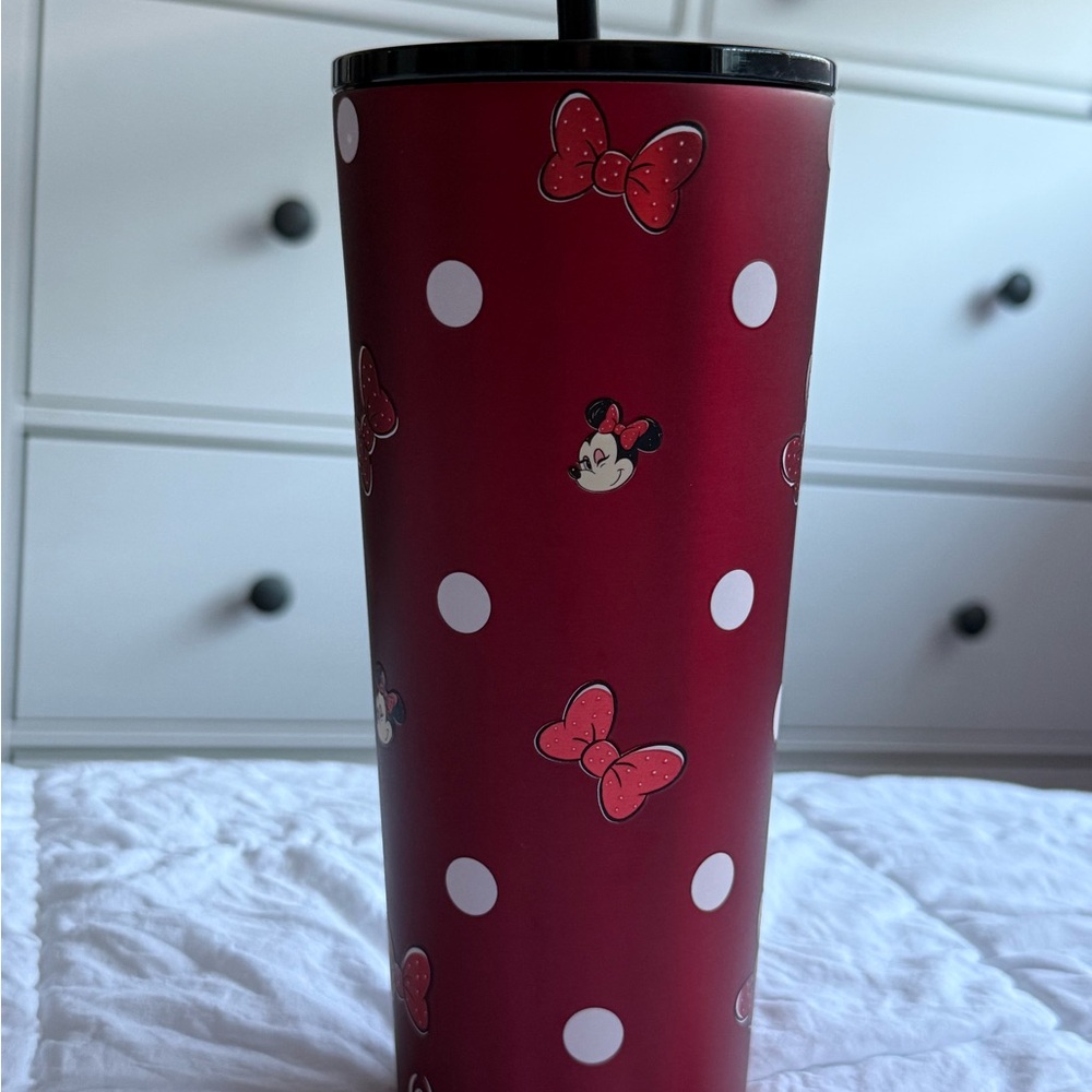 Starbucks Red Tumbler with White Polka Dots